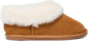 Fenland Sheepskin Women's Beige Bootie Slipper - Size 3/4