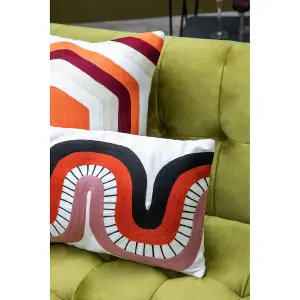 Bosie Ozella Curve Pattern Rectangular Cushion