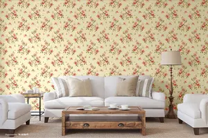 SK Filson Red Floral Wallpaper