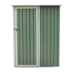 Charles Bentley 4.7ft x 3ft Metal Storage Shed Chest Small Green Roof Door Apex