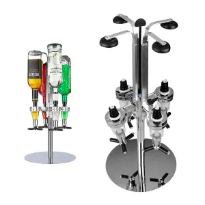 Bar Liquor Wall Mounted & Rotary Stand Bar Butler Optic Dispenser 4 Bottle