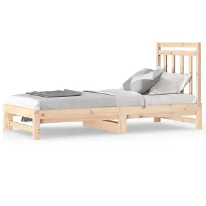 Berkfield Pull-out Day Bed 2x(90x200) cm Solid Wood Pine