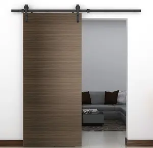 Coburn Flat Track 100 Sliding Door Kit with arrow head hangers in black finish for one door upto 1500mm wide