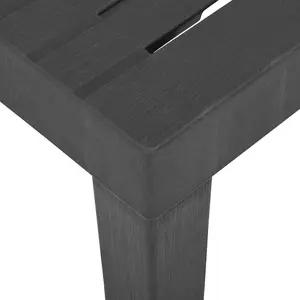 Berkfield Garden Table Grey 79x65x72 cm Plastic