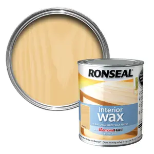 Ronseal Diamond hard Natural Matt Doors, floors, furniture, skirting boards & windows Wax Wood wax, 0.75L