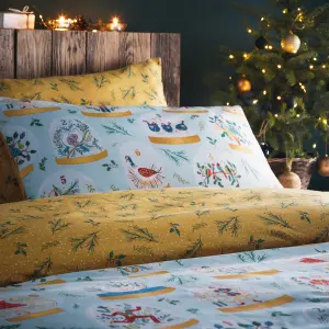 furn. Twelve Days of Christmas Festive Reversible Duvet Cover Set