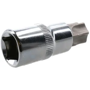 T70 1/2" Drive Tamper Proof Torx Star Bit 54mm Tamper Torx Chrome Vanadium Steel