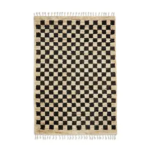 Multi Kilim Modern Easy to Clean Chequered Handmade DiningRoom Bedroom And Living Room Rug-150cm X 230cm