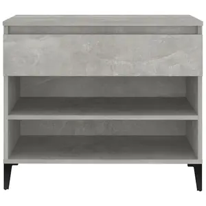 Berkfield Shoe Cabinet Concrete Grey 70x36x60 cm Engineered Wood