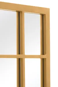 MirrorOutlet The Tabula Gold Metal Framed Window Wall or Leaner Mirror 160CM X 80CM