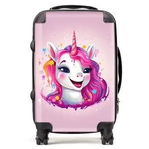 Happy Unicorn Splashart Suitcase - Cabin