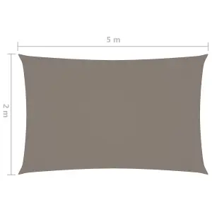 Berkfield Sunshade Sail Oxford Fabric Rectangular 2x5 m Taupe