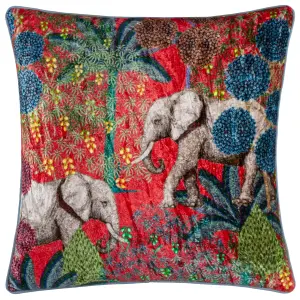 Wylder Mariella Velvet Piped Feather Filled Cushion