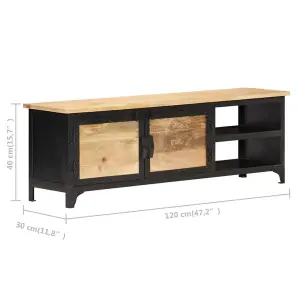 Berkfield TV Cabinet 120x30x40 cm Solid Mango Wood