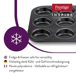 Prestige Inspire Black Rectangle Carbon Steel Dishwasher Safe Non-Stick Oven Tray Set Pack of 2