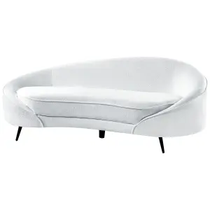 Beliani Glam Boucle Sofa White SAVAR