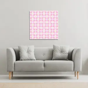 Pink sublime boho chic summer design (Canvas Print) / 77 x 77 x 4cm