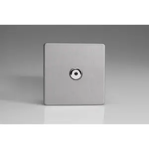 Wall Mounted Dimmer Brushed Steel