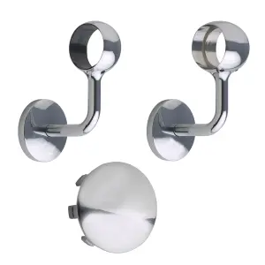 Rothley Polished Stainless steel Handrail kit, (L)3.6m