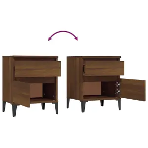 Berkfield Bedside Cabinets 2 pcs Brown Oak 40x35x50 cm