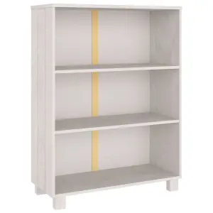 Berkfield Book Cabinet White 85x35x112 cm Solid Wood Pine