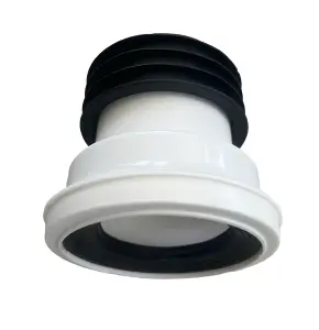 Straight WC Toilet Pan Connector 4'' (100mm/110mm) - Toilet Seal, Rigid Waste Pipe Connector Pan Connector. FREE DELIVERY