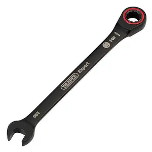 Draper Tools Expert HI-TORQ Metric Ratchet Combination Spanner, 8mm, Black