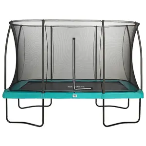 12ft x 8ft Salta Green Comfort Edition Rectangular Trampoline with Enclosure