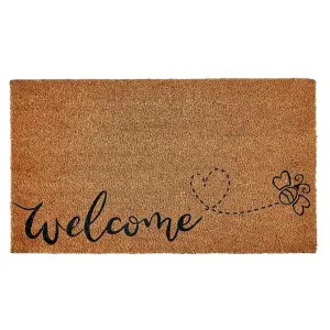 Groundsman Welcome Bee Door Mat Brown/Black (70cm x 40cm)