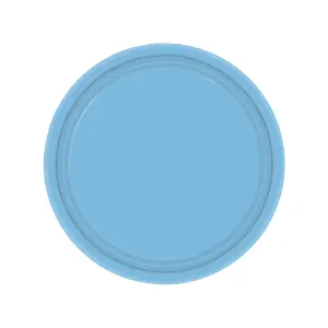 Amscan Paper Plain Party Plates (Pack of 8) Powder Blue (One Size)