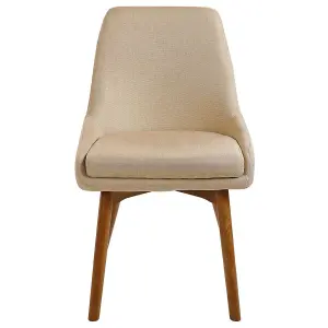 Set of 2 Dining Chairs MELFORT Sand Beige