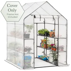 Large Walk In Greenhouse Replacement Cover Grow House Protector - COVER ONLY