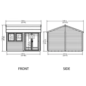 Garden Studio 12 x 12 Ft. Summer House No