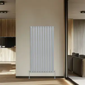 Right Radiators 1600x680 mm Vertical Single Flat Panel Designer Radiator Chrome