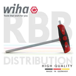 Wiha L Key With T Handle Hex Driver Set Comfort Grip Metric 2.5mm 8mm 26247