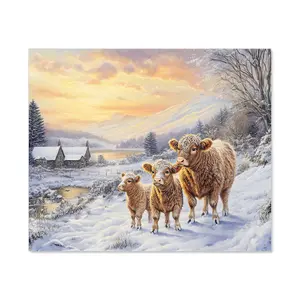 Family Of Highland Cows Kitchen Splashback