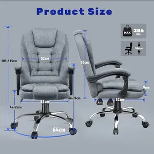 Ergonomic Office Chair with Tilt Function Heavy Duty for Home Office Working