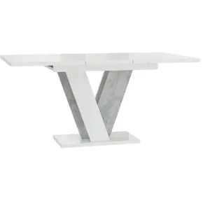 Extendable Dining Table Ameila Gloss White