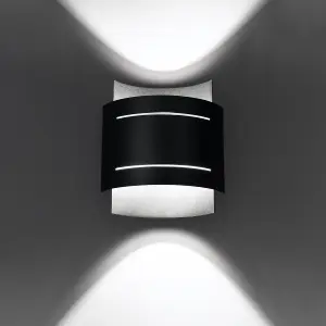 Hestia Steel Black 1 Light Classic Wall Light