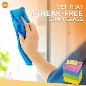 20pk Microfibre Cleaning Cloth 28 x 28cm, Microfiber Cloths Cleaning Cloths For Home & Kitchen Cloth, Microfibre Cloths