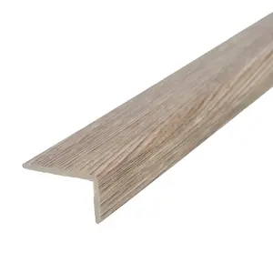 Upvc wood effect stair edge nosing trim pvc self-adhesive 1000mm x 35mm x 20mm e33 antic oak