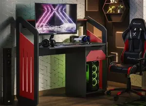 Battalion X-Rocker Gaming Desk - Red