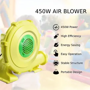 Costway 450W Electric Air Blower Pump Fan Inflatable Bouncy Castle Jumper Bouncer Blower