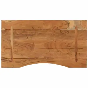 Berkfield Desk Top 80x50x2.5 cm Rectangular Solid Wood Acacia