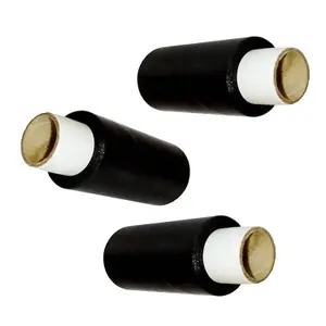 5 x 150mm Black Strong Plastic Cling Film Protective Pallet Shrink Wrap Rolls