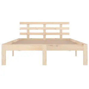 vidaXL Bed Frame Solid Wood 135x190 cm Double