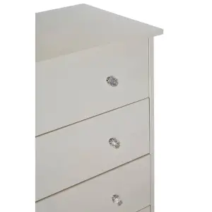 Interiors by Premier 4 Drawer Chest, White Dresser Chest of Drawers, White Dresser and Chest of Drawers, Modern Drawer Chest