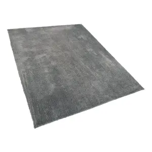 Shaggy Area Rug 140 x 200 cm Grey EVREN