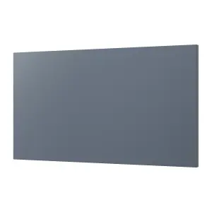 GoodHome Alisma Matt blue Slab Drawer front, bridging door & bi fold door, Pack of 2 (H)340mm (W)597mm (T)18mm