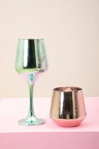 Maison by Premier Auden Set Of Four Glass Tumblers In Assorted Colours